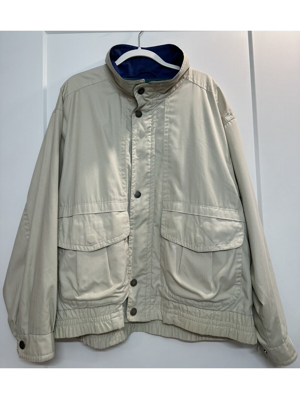 Towne by London Fog Men’s Classic Vintage Beige 80s 90s Jacket/Windbreaker XL